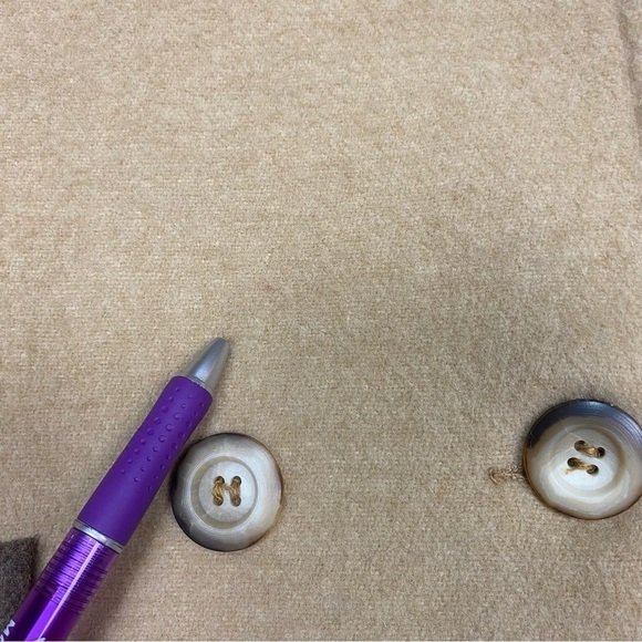 Vintage New England mackintosh beige brown wool blend neutral pea coat 10 medium - Picture 12 of 12